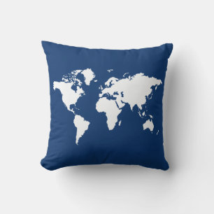 Blue Elegante World Kissen