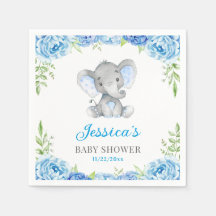 Blue Elephant Baby Boy Dusche Little Peanut Party