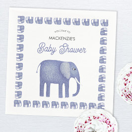 Blue Elephant Baby Dusche Serviette