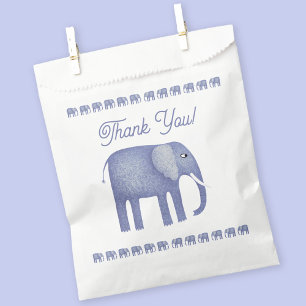 Blue Elephant Baby Dusche Vielen Dank Geschenktütchen