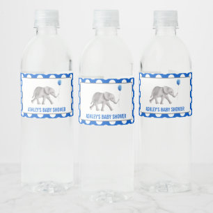 Blue Elephant Baby Dusche Wasserflaschen Labels Wasserflaschenetikett
