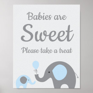 Blue Elephant Babys sind süß Bitte nehmen Sie eine Poster