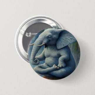 Blue Elephant Button