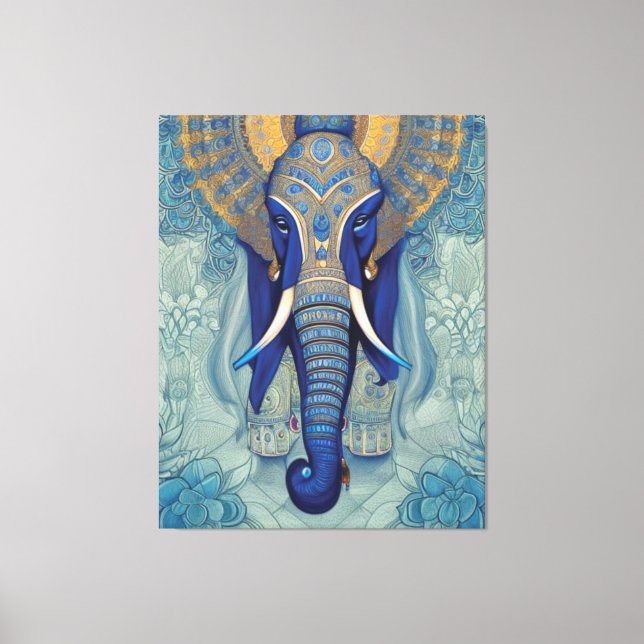 Blue Elephant Canvas Print Leinwanddruck (Vorderseite)