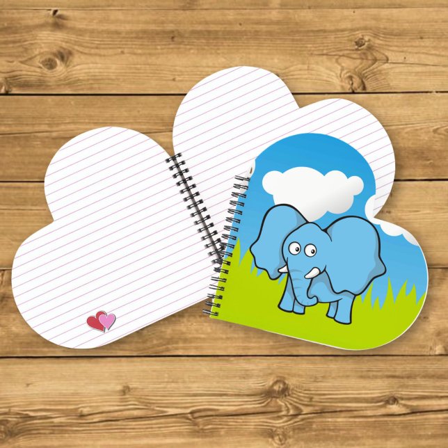 Blue Elephant Cartoon Notizbuch (Von Creator hochgeladen)