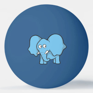 Blue Elephant Cartoon Tischtennisball