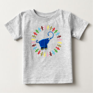 BLUE ELEPHANT DESIGN BABY T-SHIRT