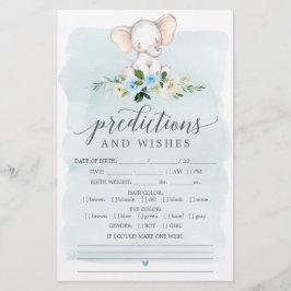 Blue Elephant Double Sided Baby Shower Games