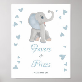 Blue Elephant Favorit & Prizes Kinderduschzeichen Poster