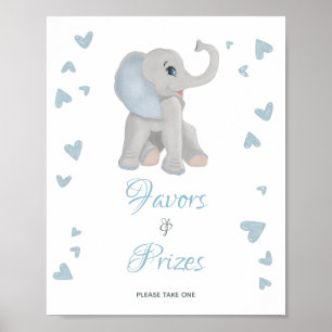 Blue Elephant Favorit & Prizes Kinderduschzeichen Poster