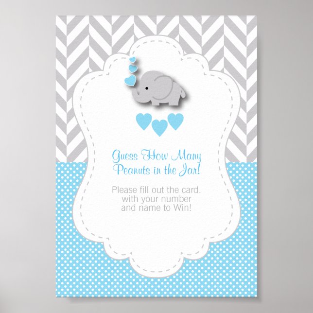 Blue Elephant Game Instruction Poster (Vorne)