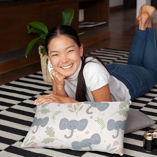 Blue Elephant Harmony Pillowcase Kissenbezug (Von Creator hochgeladen)