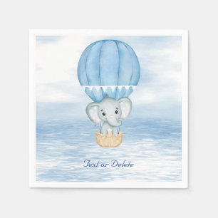 Blue Elephant Hot Air Ballon Napkins Serviette