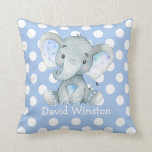 Blue Elephant Kinderzimmer Dekoration Personalisie Kissen