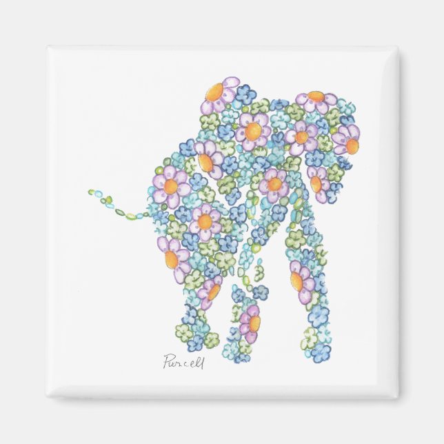 Blue Elephant Magnet (Vorne)