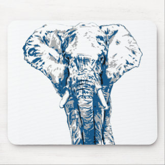 Blue Elephant - Pop Art Style & Posterized Mousepad