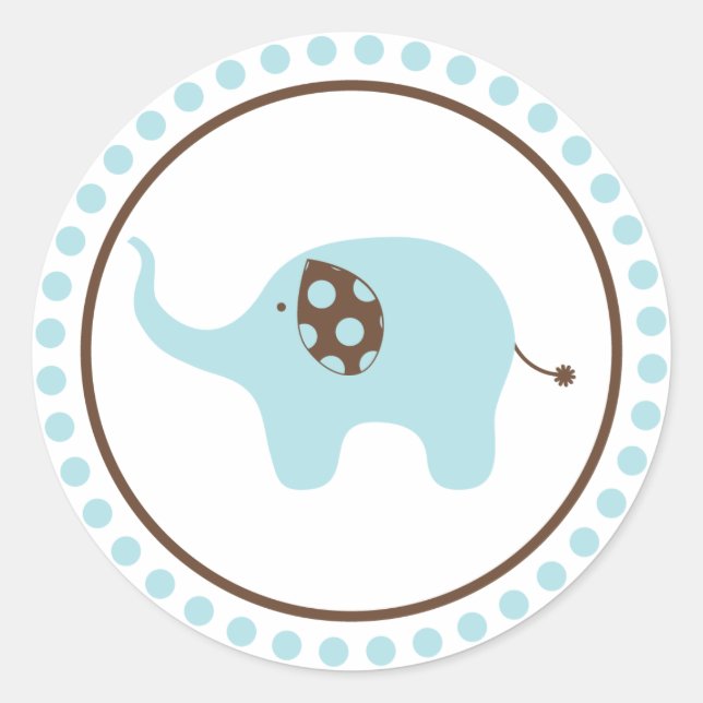 Blue Elephant Sticker (Vorderseite)