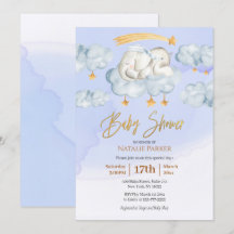 Blue Elephant Twinkle Little Star Boy Baby Dusche