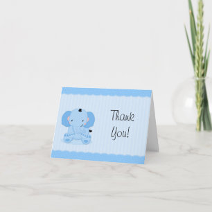 Blue Elephant Vielen Dank Baby Dusche Dankeskarte