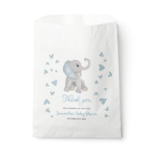 Blue Elephant Watercolor Boy Baby Shower