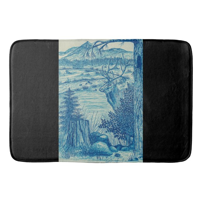 Blue Elk Mat Badematte (Vorderseite)