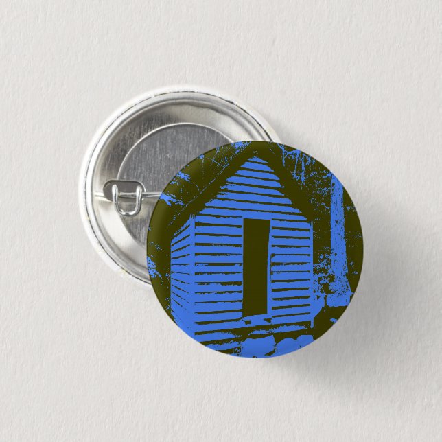 Blue Ely's Mill Button (Vorne & Hinten)