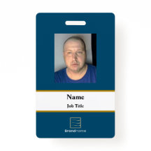 Blue Employee ID Abzeichen