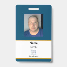 Blue Employee ID Abzeichen