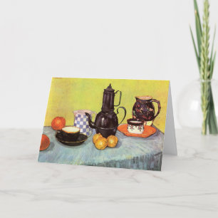 Blue Enamel Coffeepot von Vincent van Gogh Karte