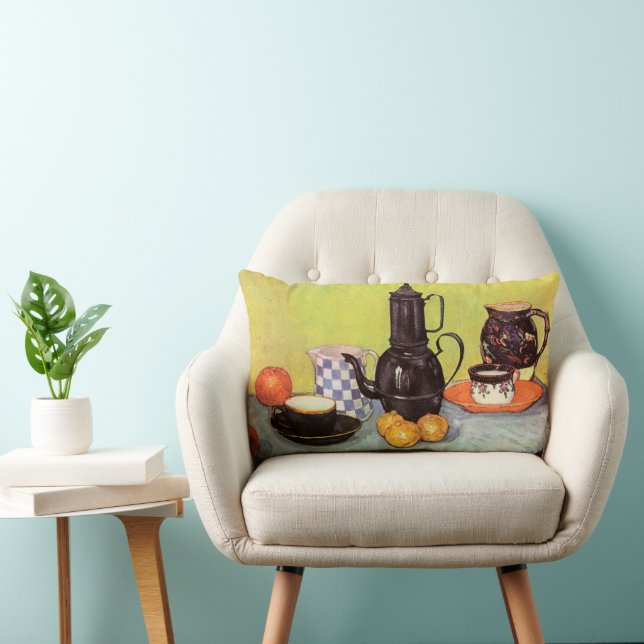 Blue Enamel Coffeepot von Vincent van Gogh Lendenkissen (Stuhl )