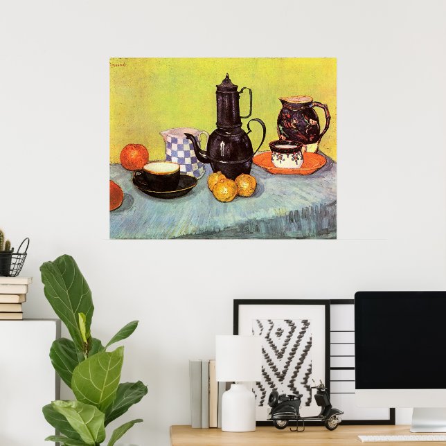 Blue Enamel Coffeepot von Vincent van Gogh Poster (Heimbüro)