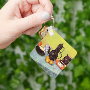 Blue Enamel Coffeepot von Vincent van Gogh Schlüsselanhänger