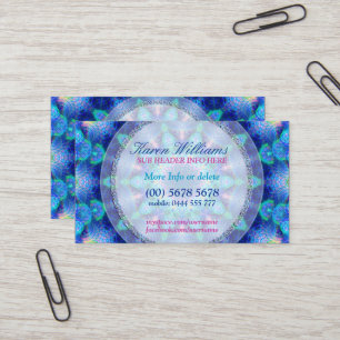 Blue Energy New Age Holistic Business Card Visitenkarte