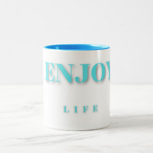Blue Enjoy Life Tasse