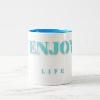 Blue Enjoy Life Tasse