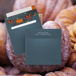 Blue Erntedank Square Envelope