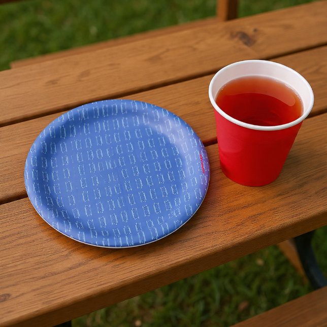 Blue Etchings Pappteller (Von Creator hochgeladen)