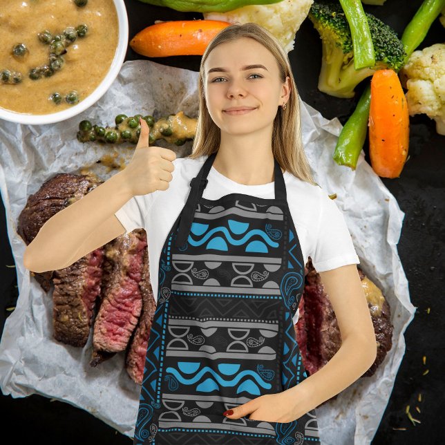 Blue Ethnic Aztec Schürze (Von Creator hochgeladen)