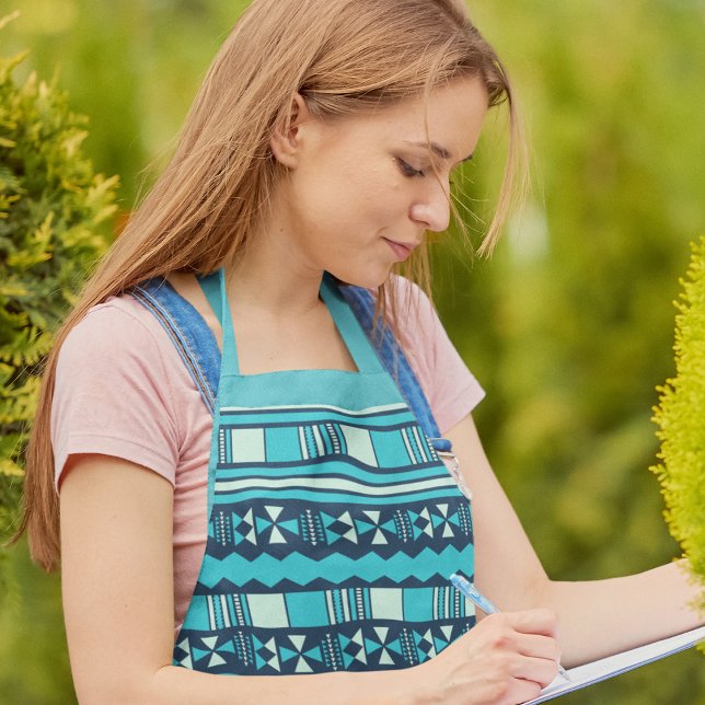 Blue Ethnic Aztec Schürze (Von Creator hochgeladen)