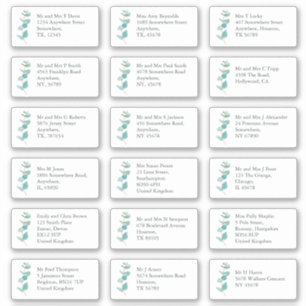 Blue EucaIyptus Individuelle Empfängeradresse Aufkleber