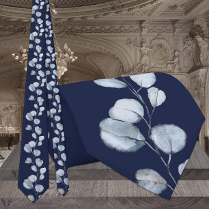 Blue Eucalyptus Elegant Wedding Krawatte
