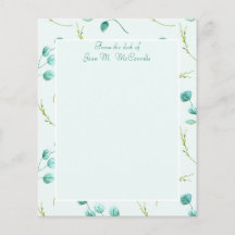 Blue Eucalyptus Personal oder Business Stationery