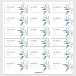 Blue Eucalyptus Sprig Guest Address Labels