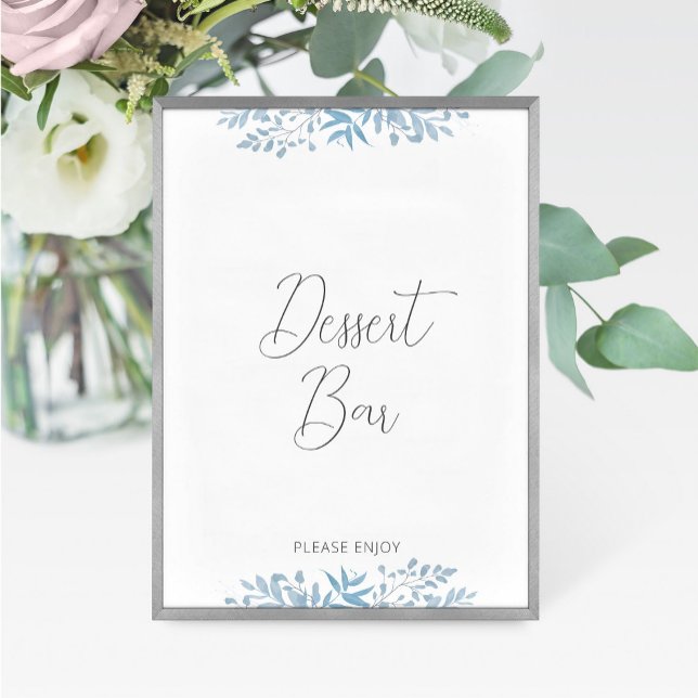 Blue Eucalyptus Wedding Dessert Bar Sign (Von Creator hochgeladen)