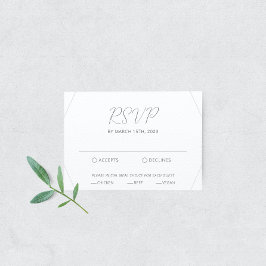 Blue Eucalyptus Wedding RSVP Card Karte