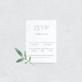 Blue Eucalyptus Wedding RSVP Card Karte