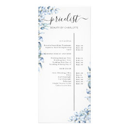 Blue Eukalyptus Salon Price List Fotoparte Werbekarte