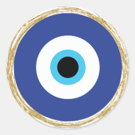Blue Evil Eye Ästhetik Sticker