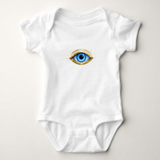 Blue Evil Eye Baby Bodysuit – Cute Protection Desi Strampler
