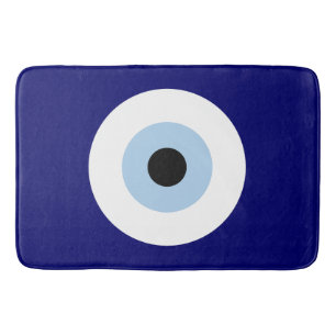 Blue Evil Eye Viel Glück & Protection Symbol Badematte
